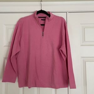 Pink 1/4 zip pullover by Preview